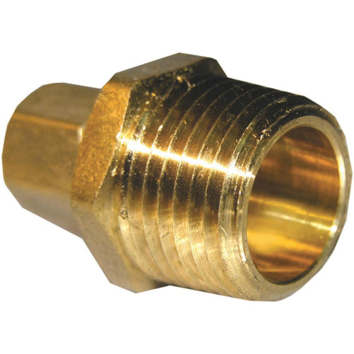 Lasco 1/4 In. C x 1/2 In. MPT Brass Compression Adapter