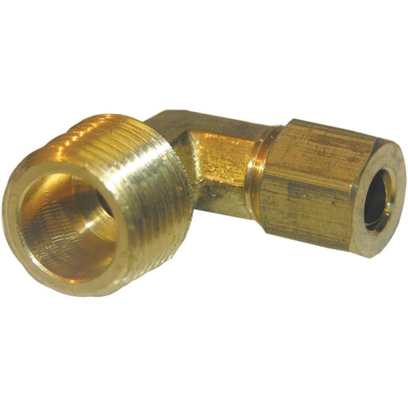 Lasco 1/4 In. C x 3/8 In. MPT 90 deg Compression Brass Elbow