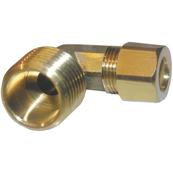 Lasco 3/8 In. C x 1/2 In. MPT 90 deg Compression Brass Elbow