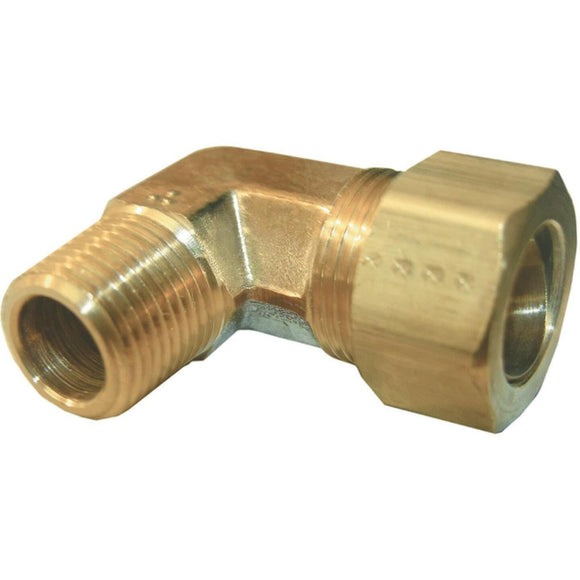 Lasco 5/8 In. C x 1/2 In. MPT 90 deg Compression Brass Elbow