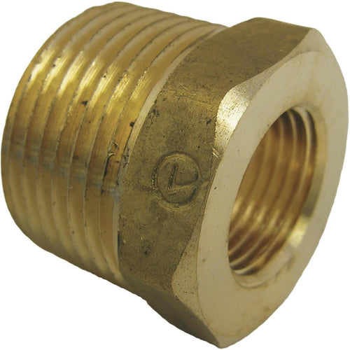 Lasco 3/4 In. MPT x 3/8 In. FPT Brass Hex Bushing