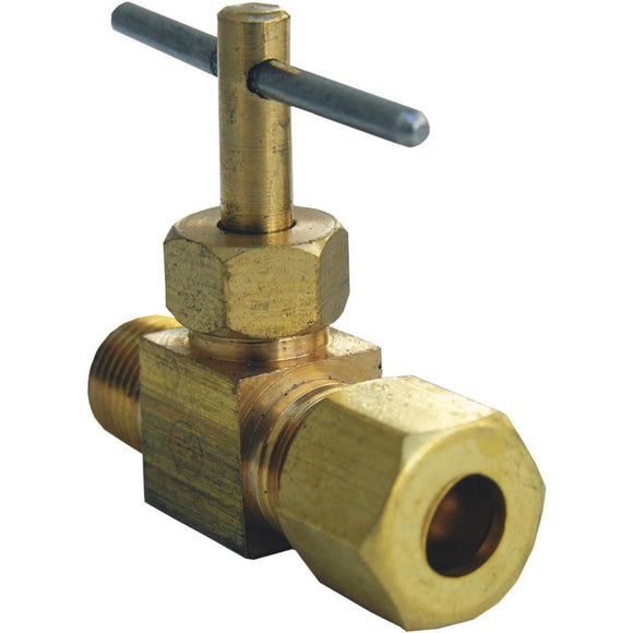 Lasco 1/4 In. C x 1/4 In. MIP Brass Straight Needle Valve