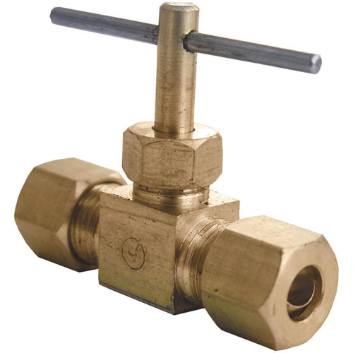 Lasco 1/4 In. C x 1/4 In. C Brass Straight Needle Valve