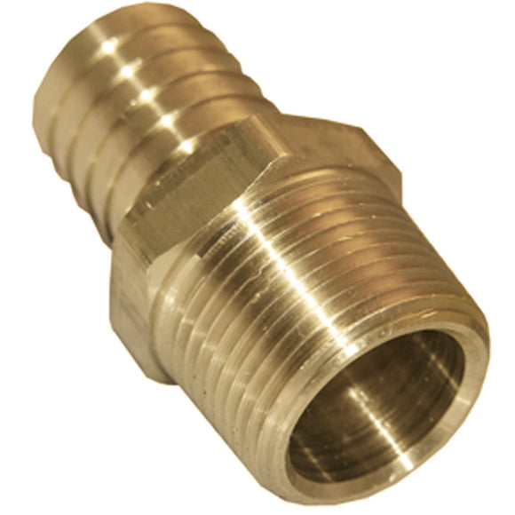 Lasco 1/8 In. MPT x 1/4 In. Brass Hose Barb Adapter