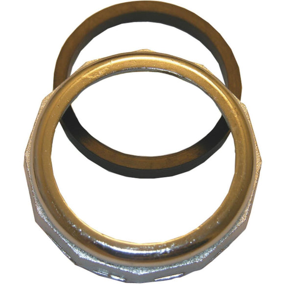 Lasco 1-1/2 In. x 1-1/2 In. Chrome Plated Slip Joint Nut and Washer