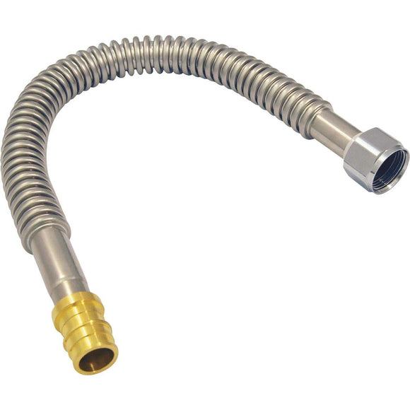 Conbraco 3/4 In. Brass Expansion Barb x 3/4 In. FNPT x 18 In. WHC Stainless Steel Type A PEX Water Heater Connector