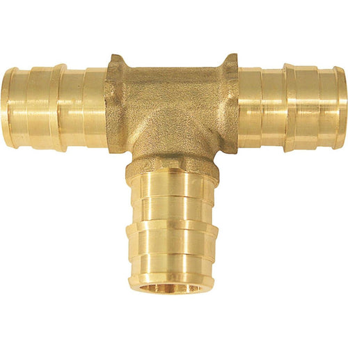 Conbraco 1/2 In. x 1/2 In. x 1/2 In. Barb Brass PEX Tee, Type A (10-Pack)