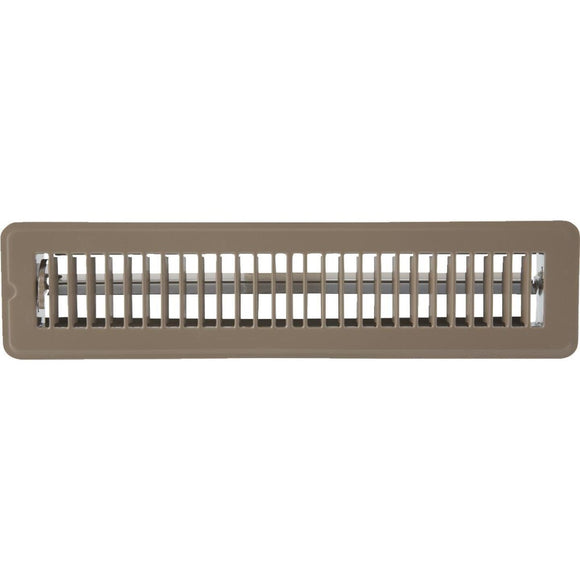 Home Impressions 2-1/4 In. x 14 In. Brown Steel Floor Register