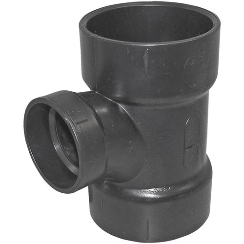 Charlotte Pipe 3 x 3 x 2 In. Hub x Hub x Hub Reducing Sanitary ABS Waste & Vent Tee