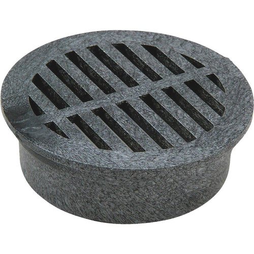 NDS 3 In. Black PVC Round Grate