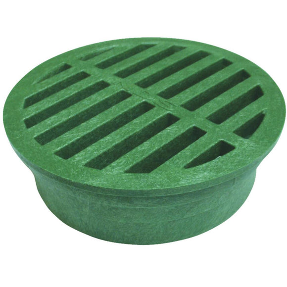 NDS 4 In. Green PVC Round Grate