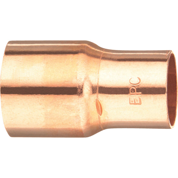 Mueller Streamline 1 In. x 1/2 In. Reducing Copper Coupling with Stop