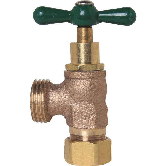 Arrowhead Brass Green 1/2 In. Copper Compression x 3/4 In. HT Washing Machine Valve