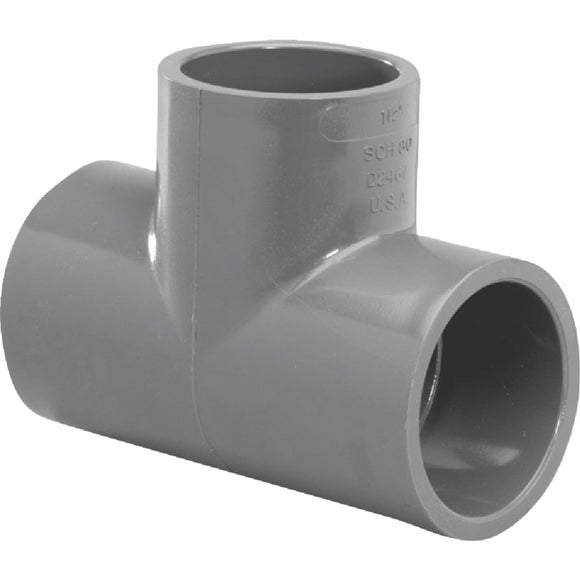 Charlotte Pipe 1-1/2 In. Slip Schedule 80 PVC Tee