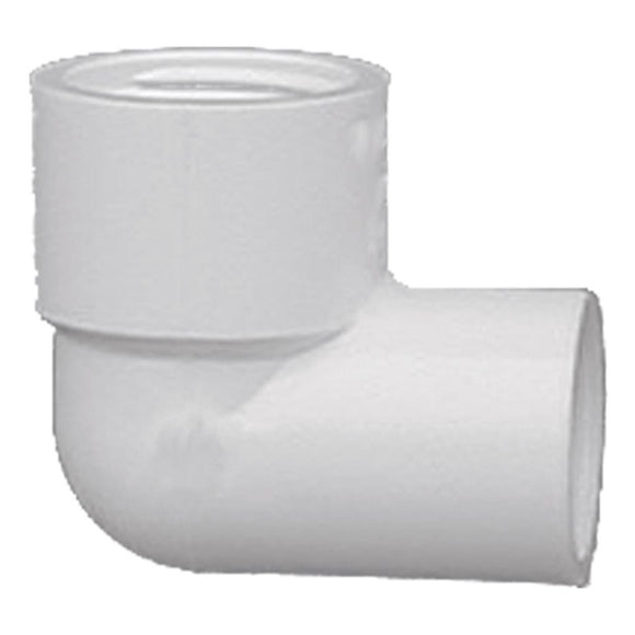 Charlotte Pipe 1/2 In. x 3/4 In. Schedule 40 Solvent x Threaded PVC Elbow