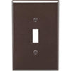 Leviton 1-Gang Plastic Oversized Toggle Switch Wall Plate, Brown