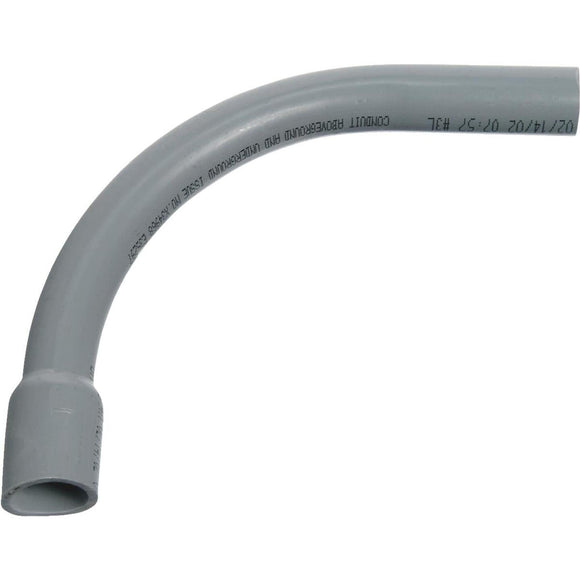 Carlon 1-1/4 In. Schedule 40 90 Deg Standard Radius Belled End PVC Elbow