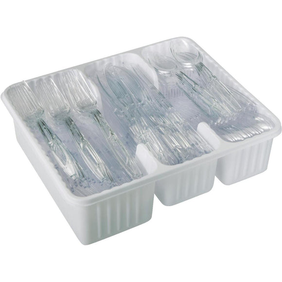 Diamond Clear Plastic Cutlery Set (192 Piece)