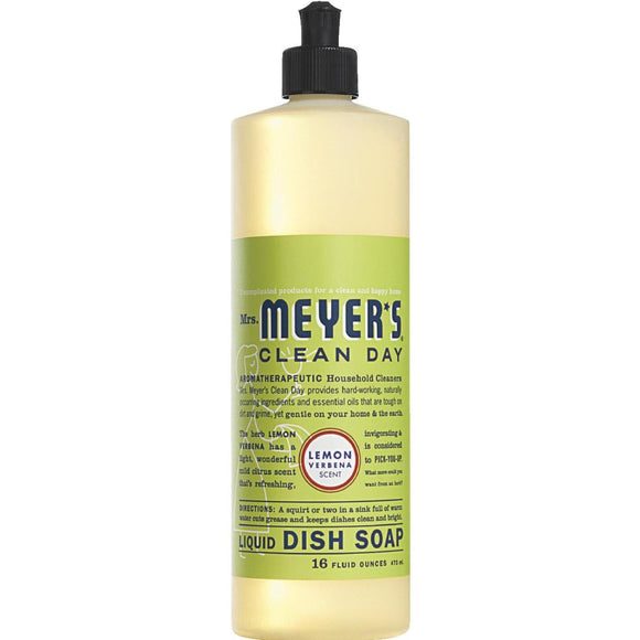 Mrs. Meyer's Clean Day 16 Oz. Lemon Verbena Scent Liquid Dish Soap