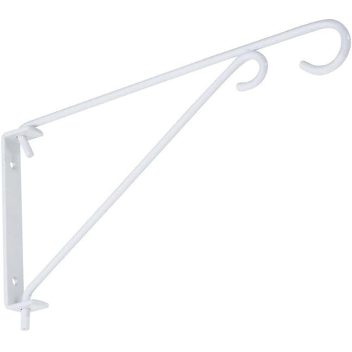 National 9 In. White Steel Swivel Hanging Plant Bracket