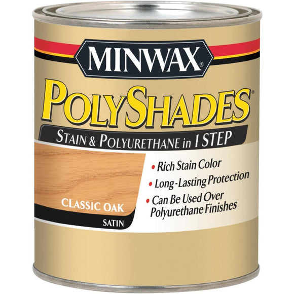 Minwax Polyshades 1 Qt. Satin 275 VOC Stain & Polyurethane In 1-Step, Classic Oak