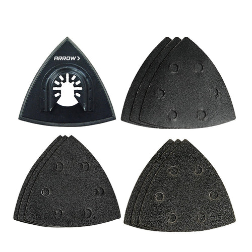 Arrow Multi-Tool Triangle Sanding Pad and Sandpaper Variety Pack