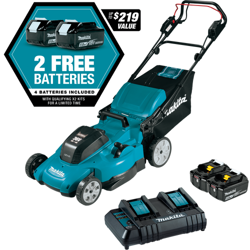 Makita 36V (18V X2) LXT® 21 Self‑Propelled Lawn Mower Kit with 4 Batteries (5.0Ah) (21 - XML11CT1)