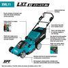 Makita 36V (18V X2) LXT® 21 Self‑Propelled Lawn Mower Kit with 4 Batteries (5.0Ah) (21 - XML11CT1)