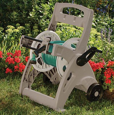 Suncast® 225 ft. Slide Trak® Hosemobile® Hose Reel Cart - Dark Taupe